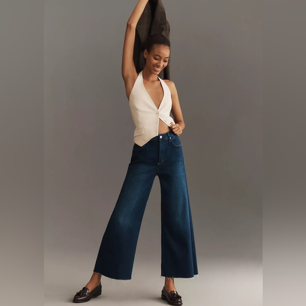 NEW Citizens of Humanity Lyra High-Rise Wide-Leg Crop Jeans in Lotus, Size 30
